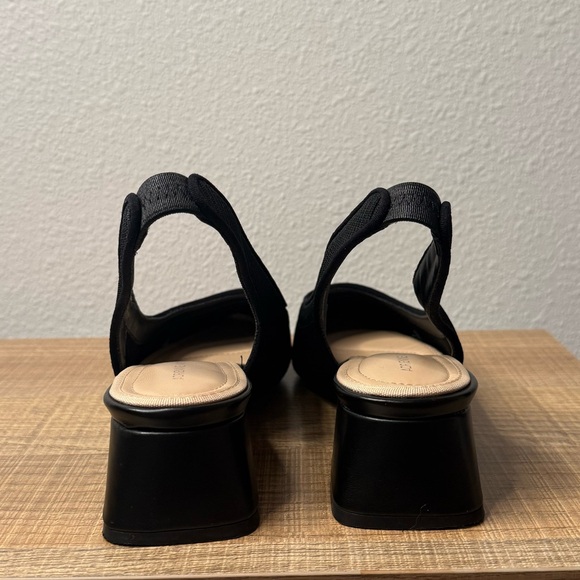 Black Slingback Pumps with Low heel - Picture 8 of 10